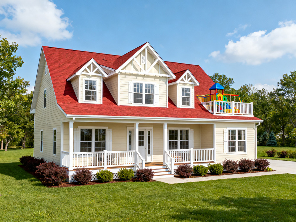 200㎡-300㎡二层美式田园风格的轻钢别墅