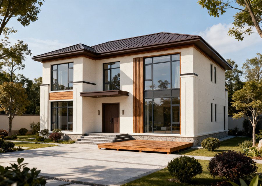 张女士搭建的轻钢别墅 张女士搭建的轻钢别墅